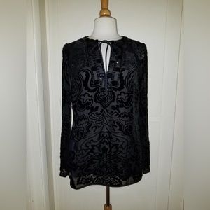 Vintage Tory Burch $475 Auden Tie-Neck Tunic with Crystals, 8